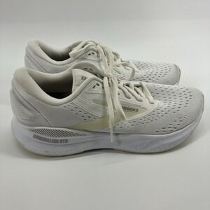 Brooks Women's Adrenaline GTS 24 Sneaker White/Oyster/Alloy 9.5 Excellent